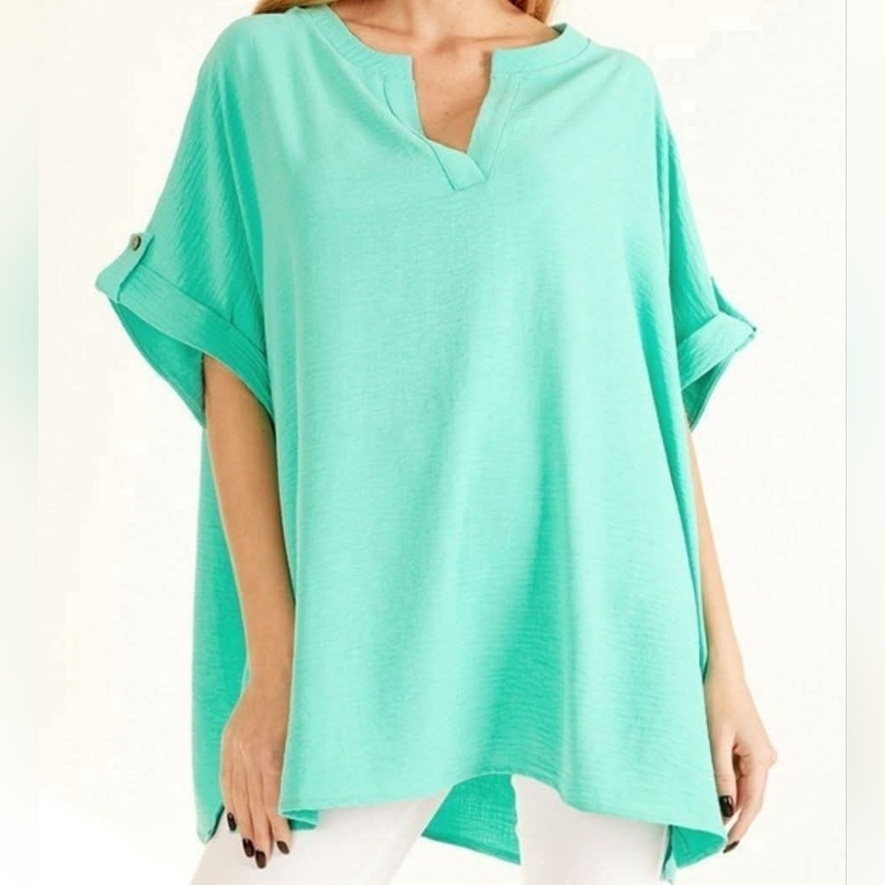 New Mint Loose Fit Woven Top